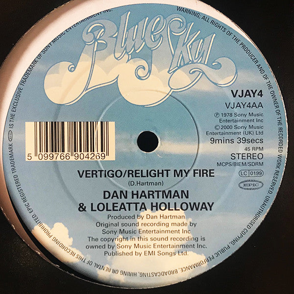 Dan Hartman : Instant Replay / Vertigo/Relight My Fire (12", RE)