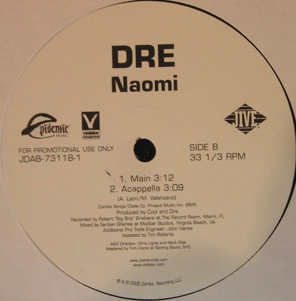 Dre : Naomi (12", Single, Promo)