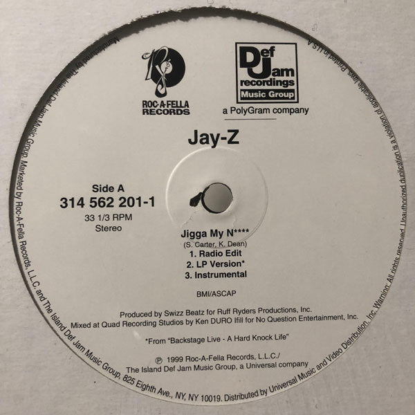 Jay-Z / Beanie Sigel : Jigga My N**** / What A Thug About (12")