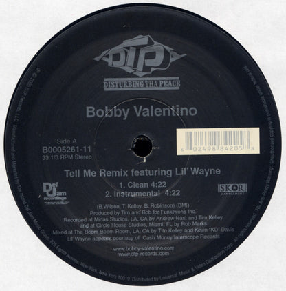 Bobby Valentino (2) : Tell Me Remix (12")