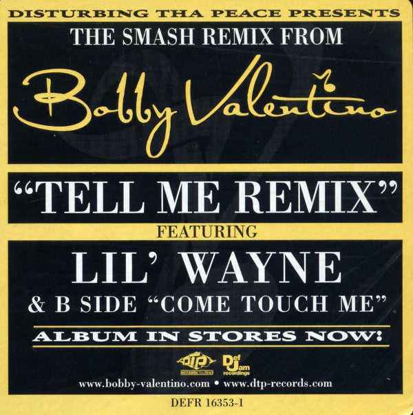 Bobby Valentino (2) : Tell Me Remix (12")