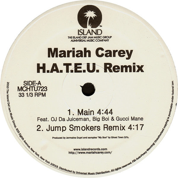 Mariah Carey : H.A.T.E.U. (Remix) (12")