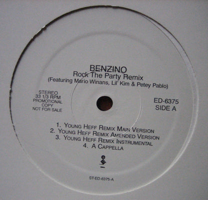 Benzino : Rock The Party (Remix) (12", Promo)