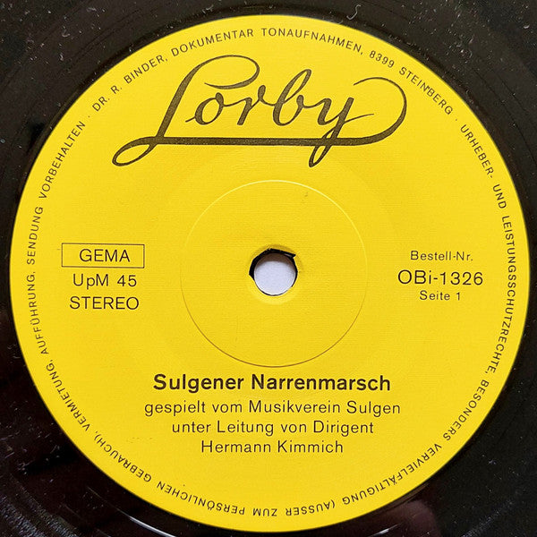 Various : Sulgener Narrenmarsch (7", Single)
