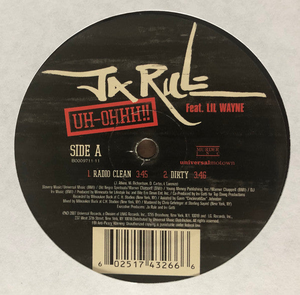 Ja Rule Feat. Lil Wayne : Uh-Ohhh!! (12")