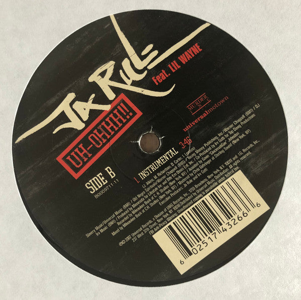 Ja Rule Feat. Lil Wayne : Uh-Ohhh!! (12")