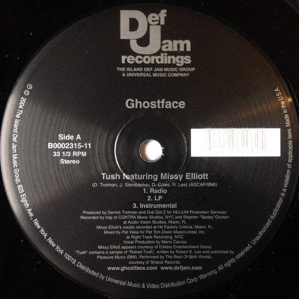 Ghostface Killah : Tush / Holla (12")