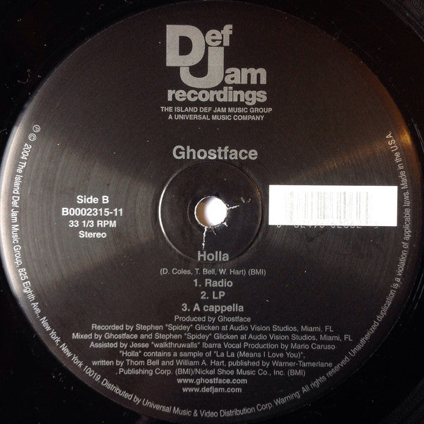 Ghostface Killah : Tush / Holla (12")