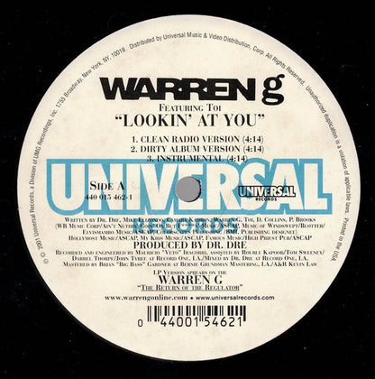 Warren G Featuring Toi (11) : Lookin' At You (12", Single)