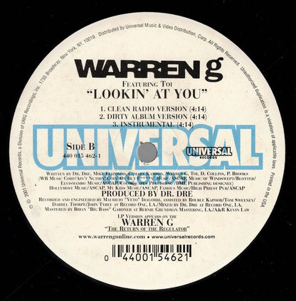 Warren G Featuring Toi (11) : Lookin' At You (12", Single)
