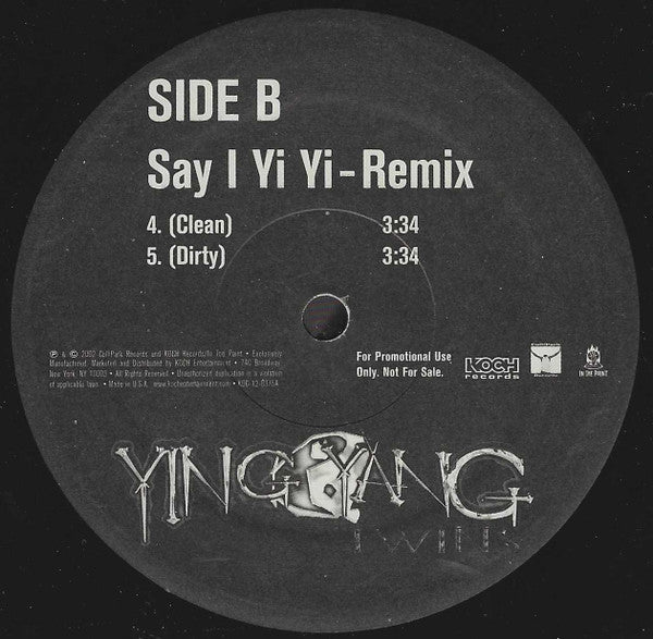 Ying Yang Twins : By Myself / Say I Yi Yi Remix (12", Promo)