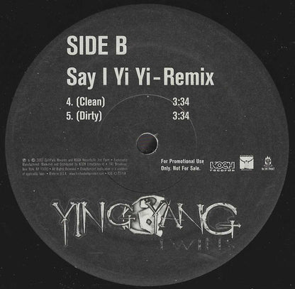 Ying Yang Twins : By Myself / Say I Yi Yi Remix (12", Promo)