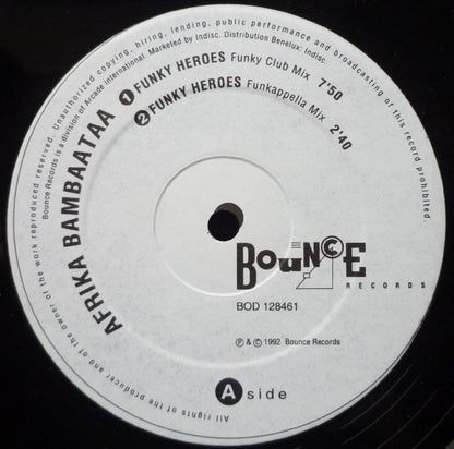 Afrika Bambaataa : Funky Heroes (12")