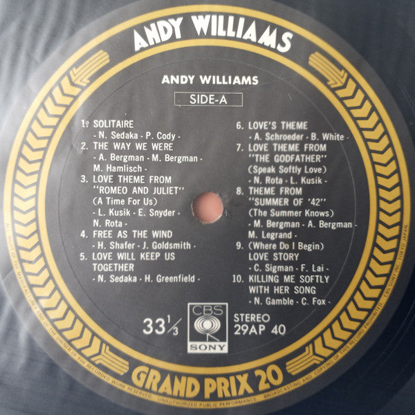 Andy Williams : Grand Prix 20 (LP, Comp)
