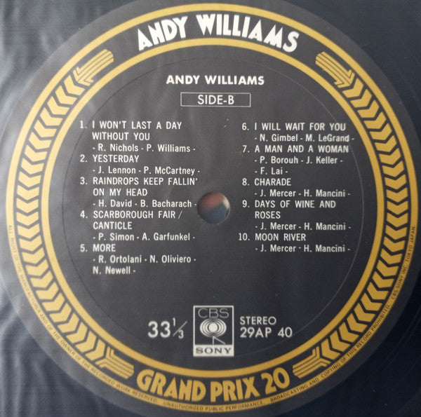 Andy Williams : Grand Prix 20 (LP, Comp)