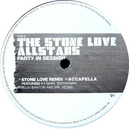 The Stone Love Allstars* Featuring Ky-Mani*, Beenieman*, Buju Banton & Mr. Vegas : Party In Session (12", Maxi)