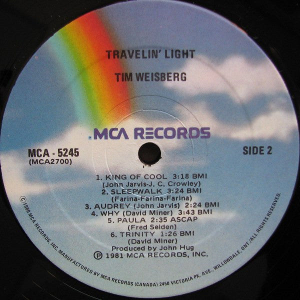 Tim Weisberg : Travelin' Light (LP, Album)