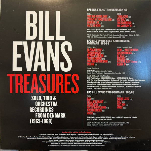 Bill Evans : Treasures (Solo, Trio & Orchestra Recordings From Denmark (1965-1969)) (3xLP, RSD, Mono, Ltd, 180)