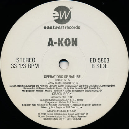 A-Kon* : Operations Of Nature (12", Promo)