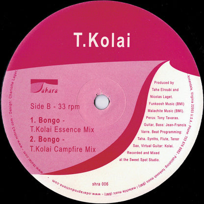 T.Kolai & A.S.E. (African Sound Envelope)* : Bongo (Remixes) (12")