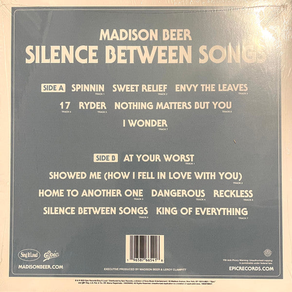 Madison Beer : Silence Between Songs (LP, Album, Ltd, Whi)