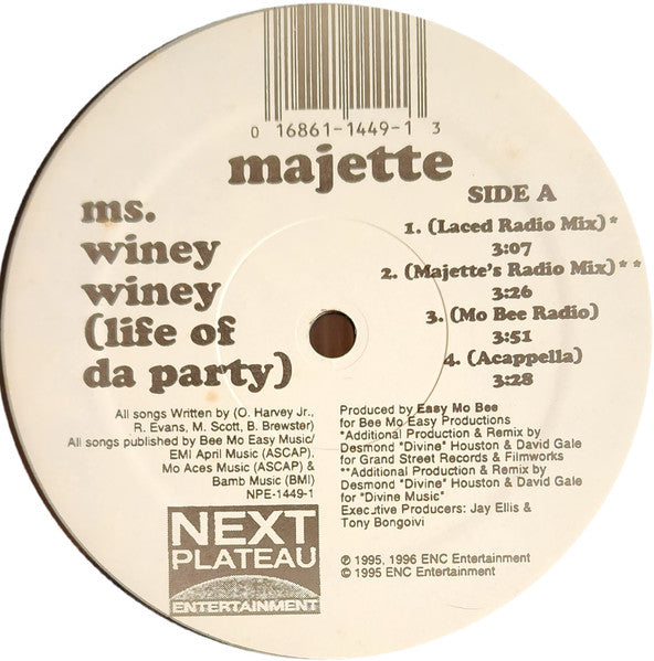 Majette : Ms. Winey Winey (Life Of Da Party) (12")