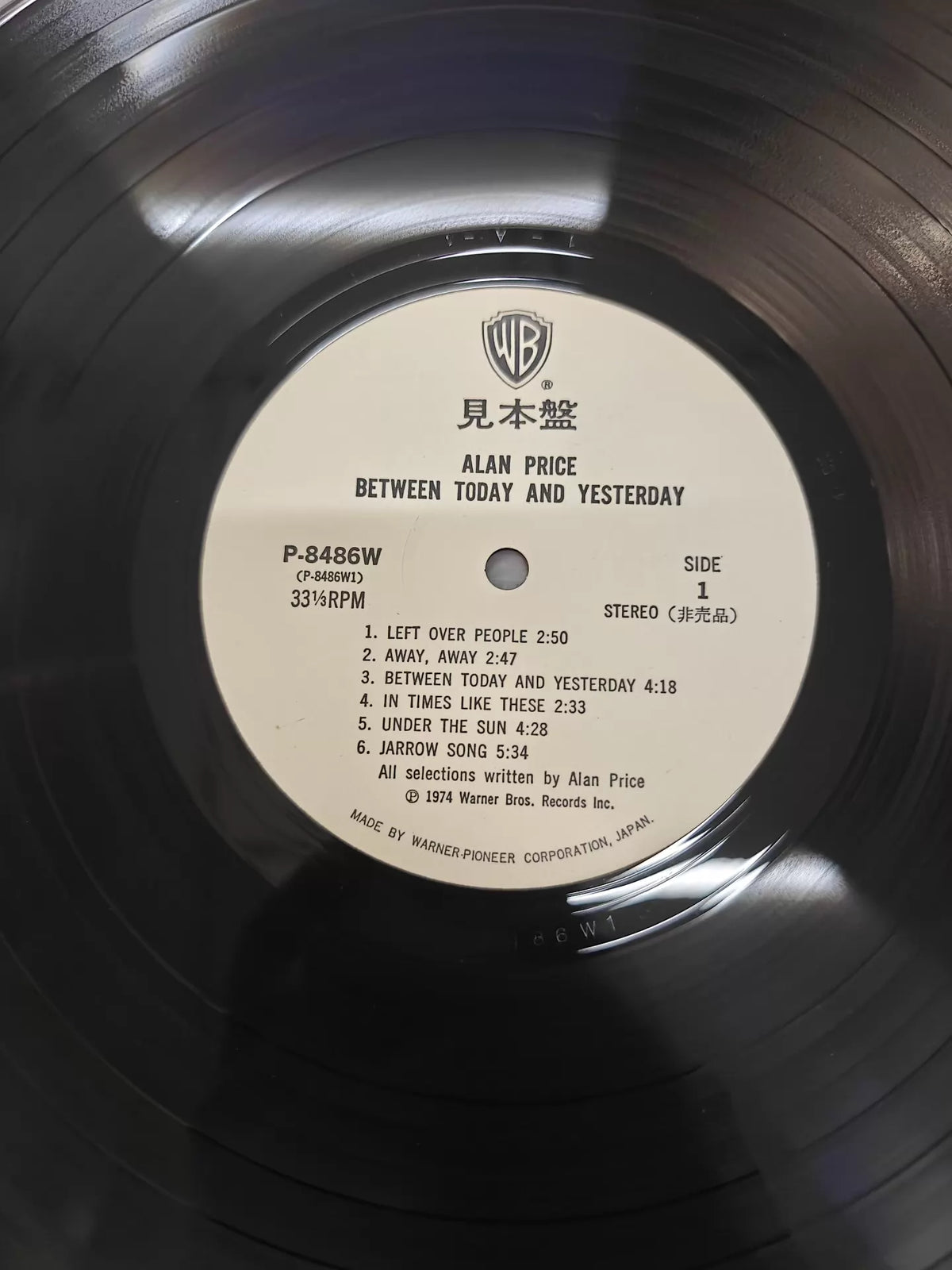 Alan Price – Between Today And Yesterday – Japanese Promo Vinyl LP – P-8486W