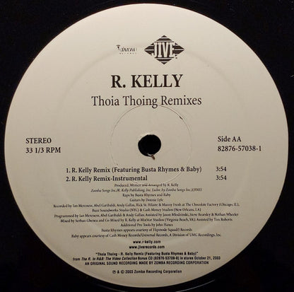 R. Kelly : Thoia Thoing (Remixes) (12")