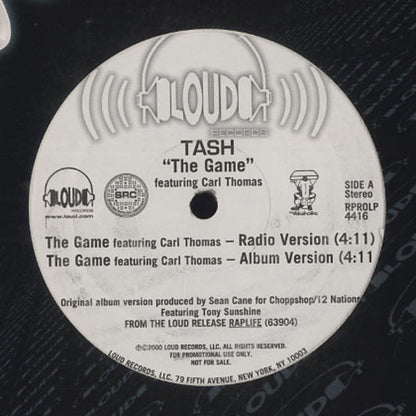 Tash Feat. Carl Thomas : The Game (12", Promo)