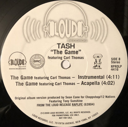 Tash Feat. Carl Thomas : The Game (12", Promo)