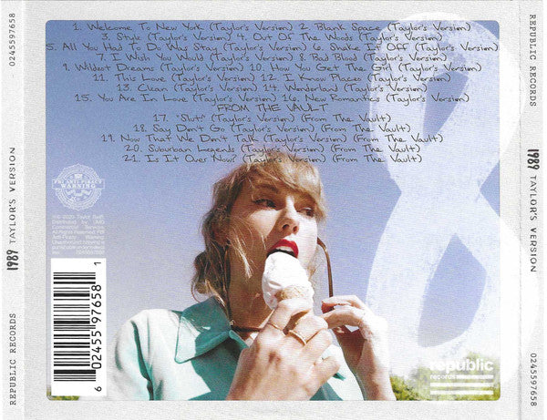 Taylor Swift : 1989 (Taylor's Version) (CD, Album, Dlx, S/Edition, Aqu)
