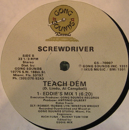 Screwdriver (2) : Teach Dem (12")