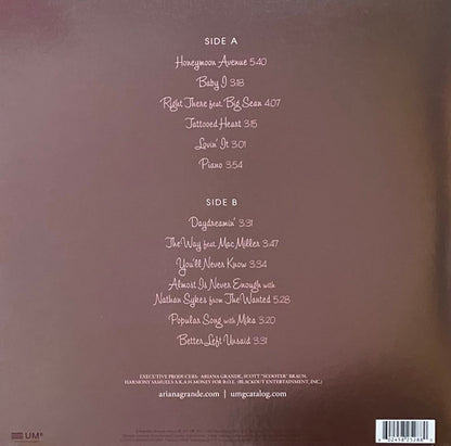 Ariana Grande : Yours Truly (LP, Album, Ltd, Pic, RE, RP, 10t)