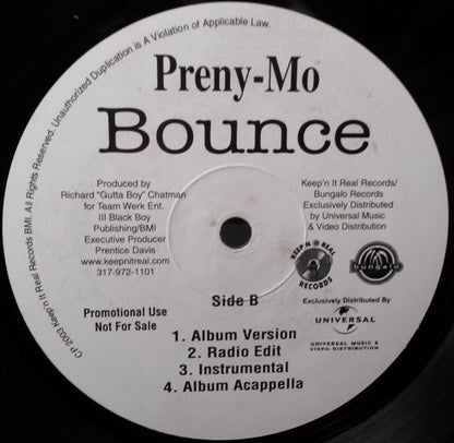 Preny-Mo Feat. B.G., Lil' Keke : Watcha Back (12", Promo)