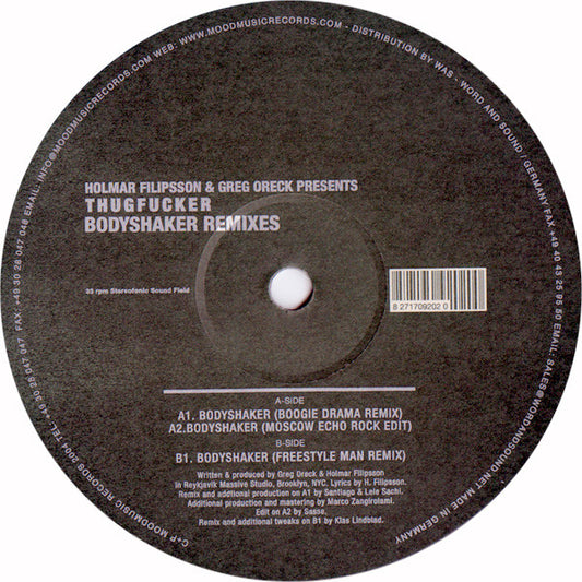 Holmar Filipsson & Greg Oreck Presents Thugfucker : Bodyshaker Remixes (12")