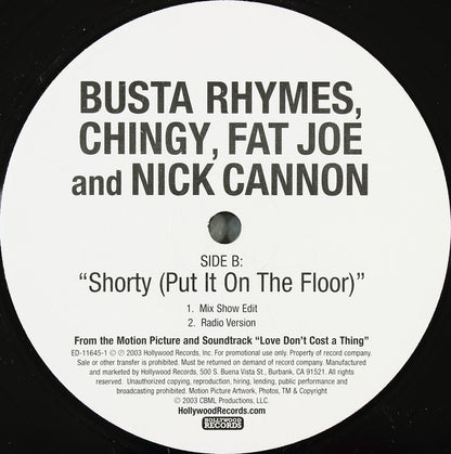 Busta Rhymes, Chingy, Fat Joe And Nick Cannon : Shorty (Put It On The Floor) (12", Promo)