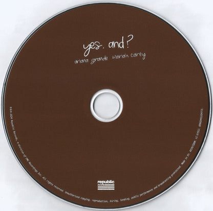 Ariana Grande, Mariah Carey : Yes, And? (CD, Single)