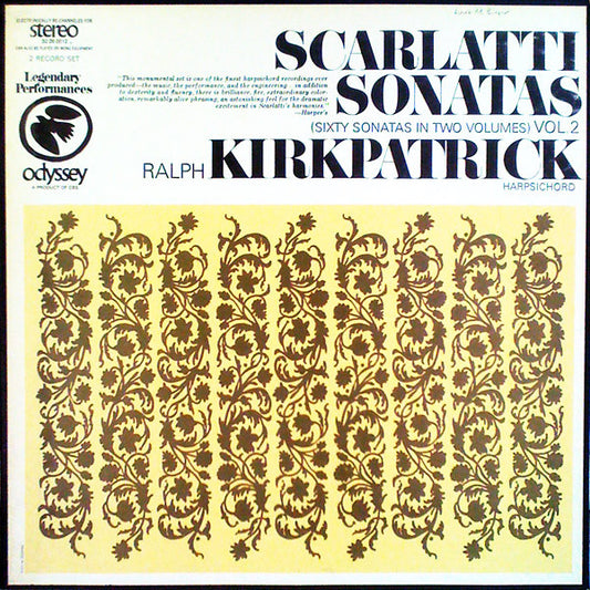 Domenico Scarlatti / Ralph Kirkpatrick : Sonatas (Sixty Sonatas In Two Volumes) Vol. 2 (2xLP, RE + Box)