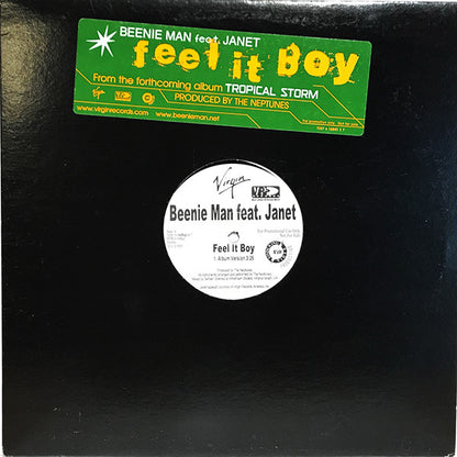 Beenie Man Feat. Janet Jackson : Feel It Boy (12", Promo)