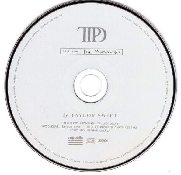 Taylor Swift : The Tortured Poets Department (CD, Album, Dlx, Ltd, "Th)