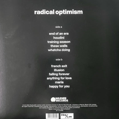 Dua Lipa : Radical Optimism (LP, Album, Ltd, Num, Pic, Zoe)