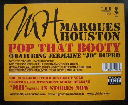 Marques Houston Featuring Jermaine "JD" Dupri* : Pop That Booty (12", Single)
