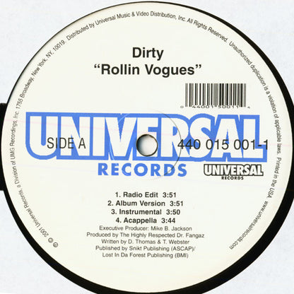 Dirty (4) : Rollin Vogues (12")