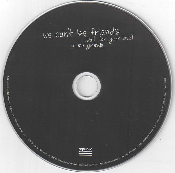 Ariana Grande : We Can't Be Friends (Wait For Your Love) (CD, Single, Ltd)