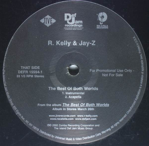 R. Kelly & Jay-Z : The Best Of Both Worlds (12", Promo)