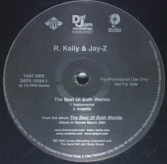 R. Kelly & Jay-Z : The Best Of Both Worlds (12", Promo)