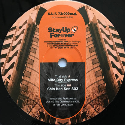 D.A.V.E. The Drummer & K.N.* : Mito City Express / Shin Kan Sen 303 (12")