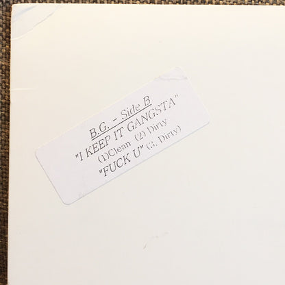 B.G. : Let It Flow / I Keep It Gangsta (12", W/Lbl, Sti)