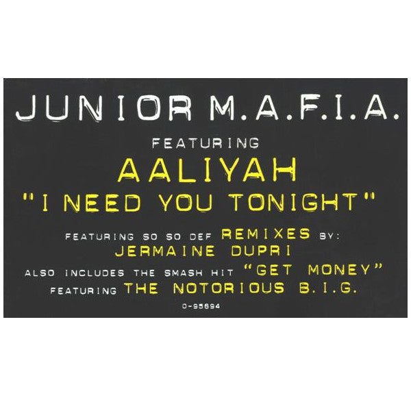 Junior M.A.F.I.A. Featuring Aaliyah : I Need You Tonight (12", Maxi)