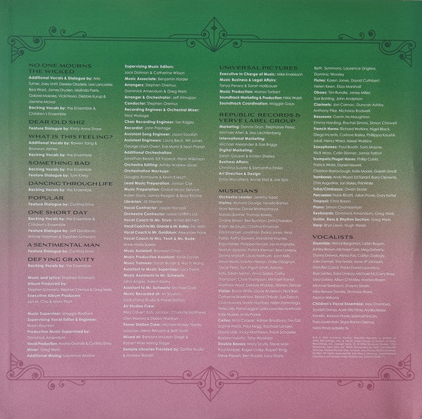 Stephen Schwartz : Wicked (The Soundtrack) (2xLP, Album, Spl)